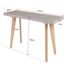 Zago Console bois et effet beton Discount