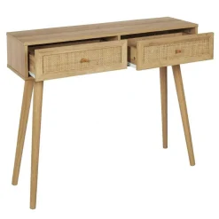 3S. x Home Console d'Entrée 2 Tiroirs en Bois Hot