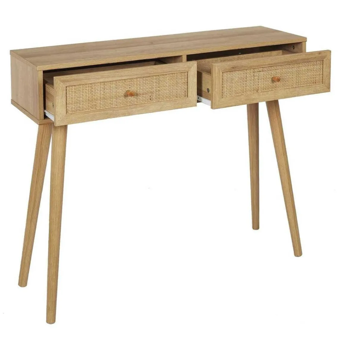 3S. x Home Console d'Entrée 2 Tiroirs en Bois Hot
