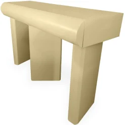 3S. x Home Console design 2 tiroirs avec pieds obliques Mezade Beige Discount