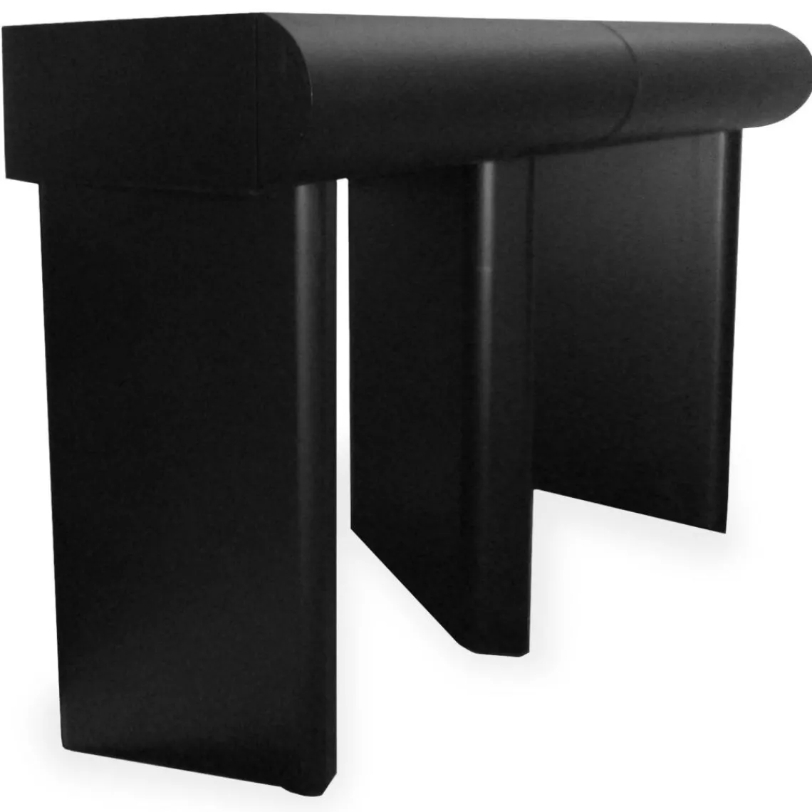 3S. x Home Console design 2 tiroirs avec pieds obliques Mezade Noir Online