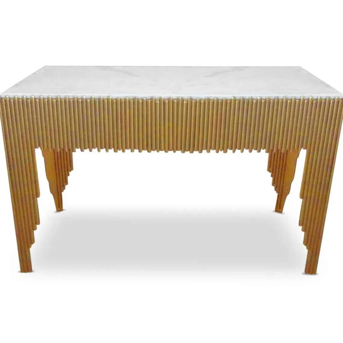 3S. x Home Console design GALANTINE Marbre pieds Or Blanc Online