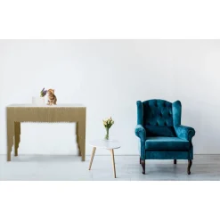 3S. x Home Console design GALANTINE Marbre pieds Or Blanc Online