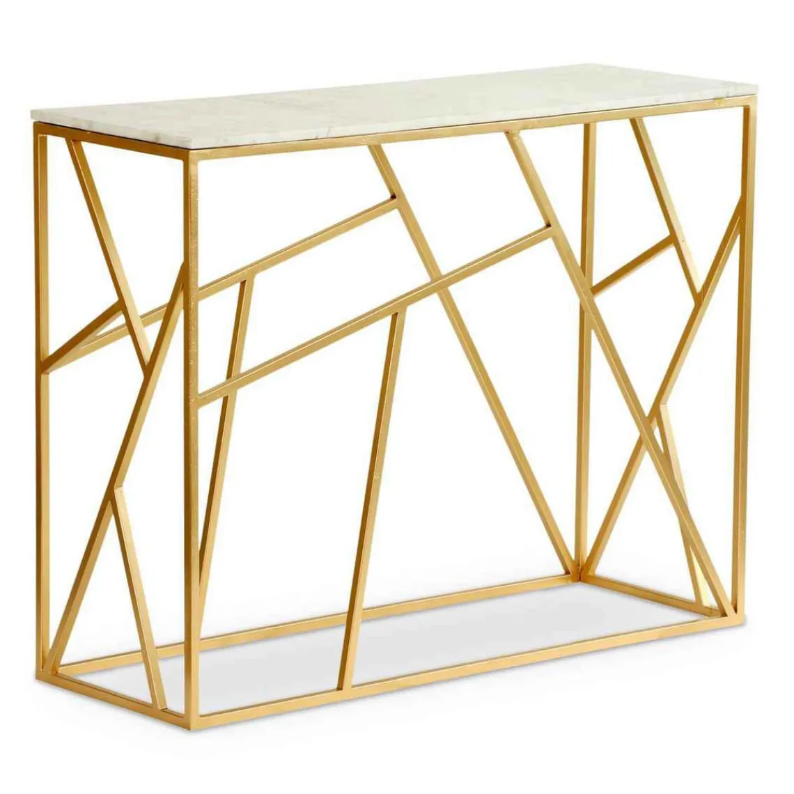 3S. x Home Console Design PUZZLE Marbre Et Métal Or Clearance