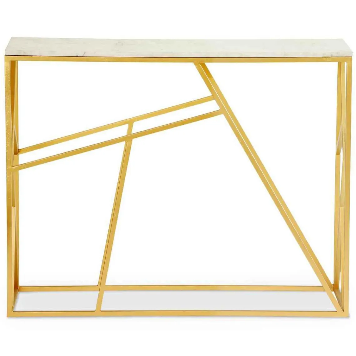 3S. x Home Console Design PUZZLE Marbre Et Métal Or Clearance