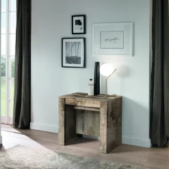 3S. x Home Console effet bois avec 4 allonges Discount