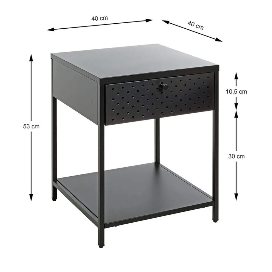 3S. x Home Console en métal avec tablette et tiroir Outlet