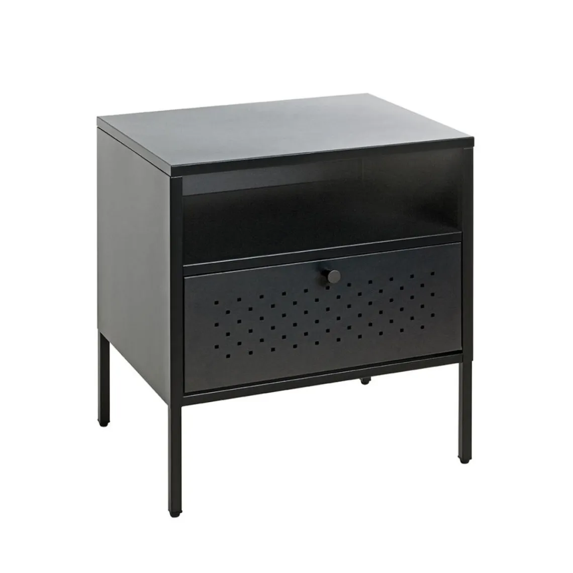 3S. x Home Console en métal avec tablette et tiroir noir Hot