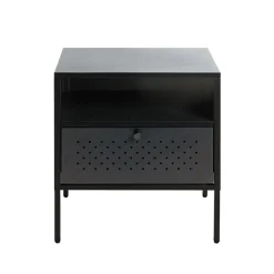 3S. x Home Console en métal avec tablette et tiroir noir Hot