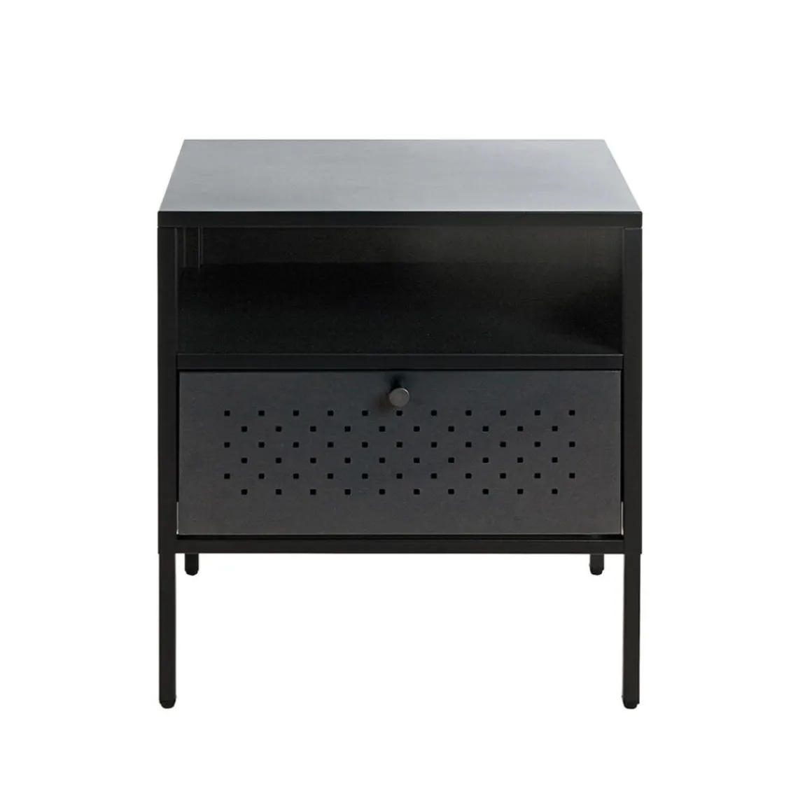 3S. x Home Console en métal avec tablette et tiroir noir Hot