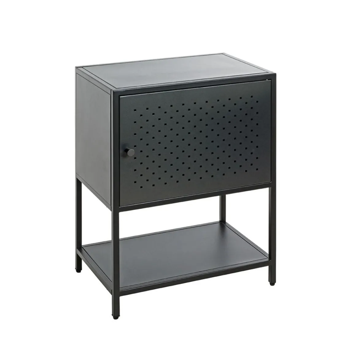 3S. x Home Console en métal avec étagère et porte noir Sale