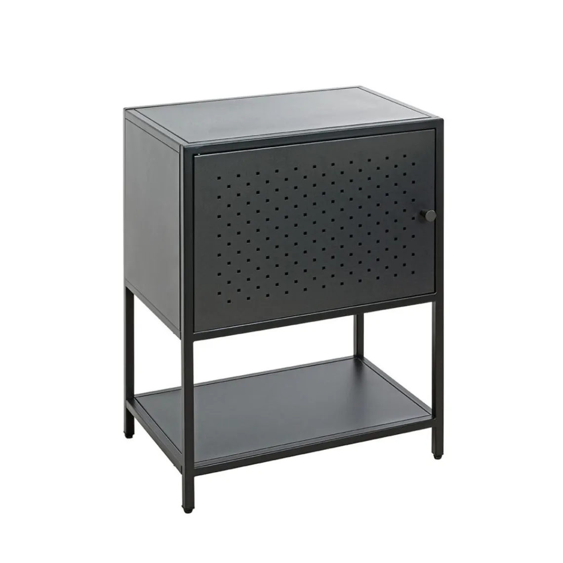 3S. x Home Console en métal avec étagère et porte noir Sale