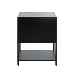 3S. x Home Console en métal avec étagère et porte noir Sale