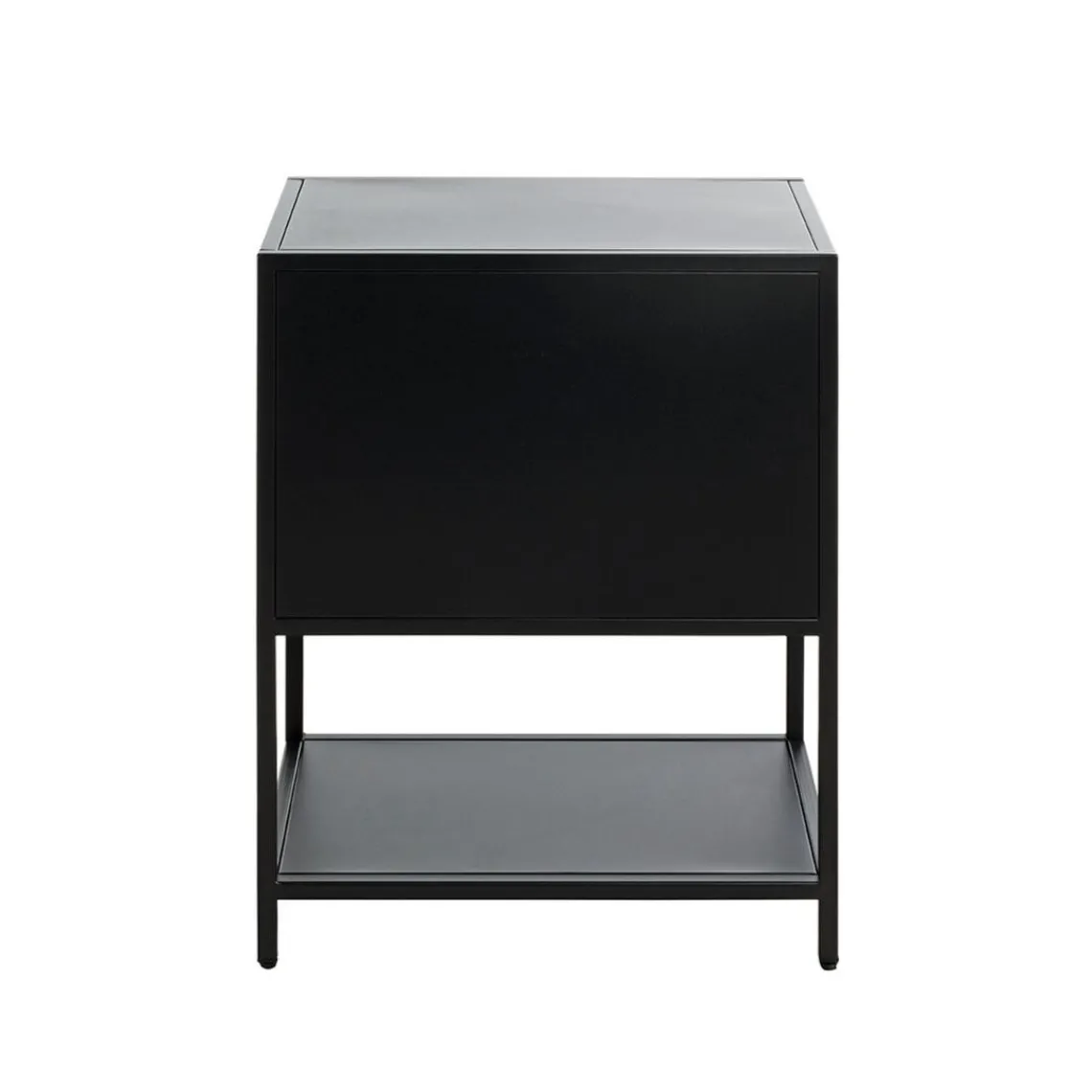 3S. x Home Console en métal avec étagère et porte noir Sale