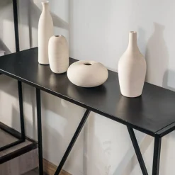 3S. x Home Console en métal Blanc Style industriel Noir Sale