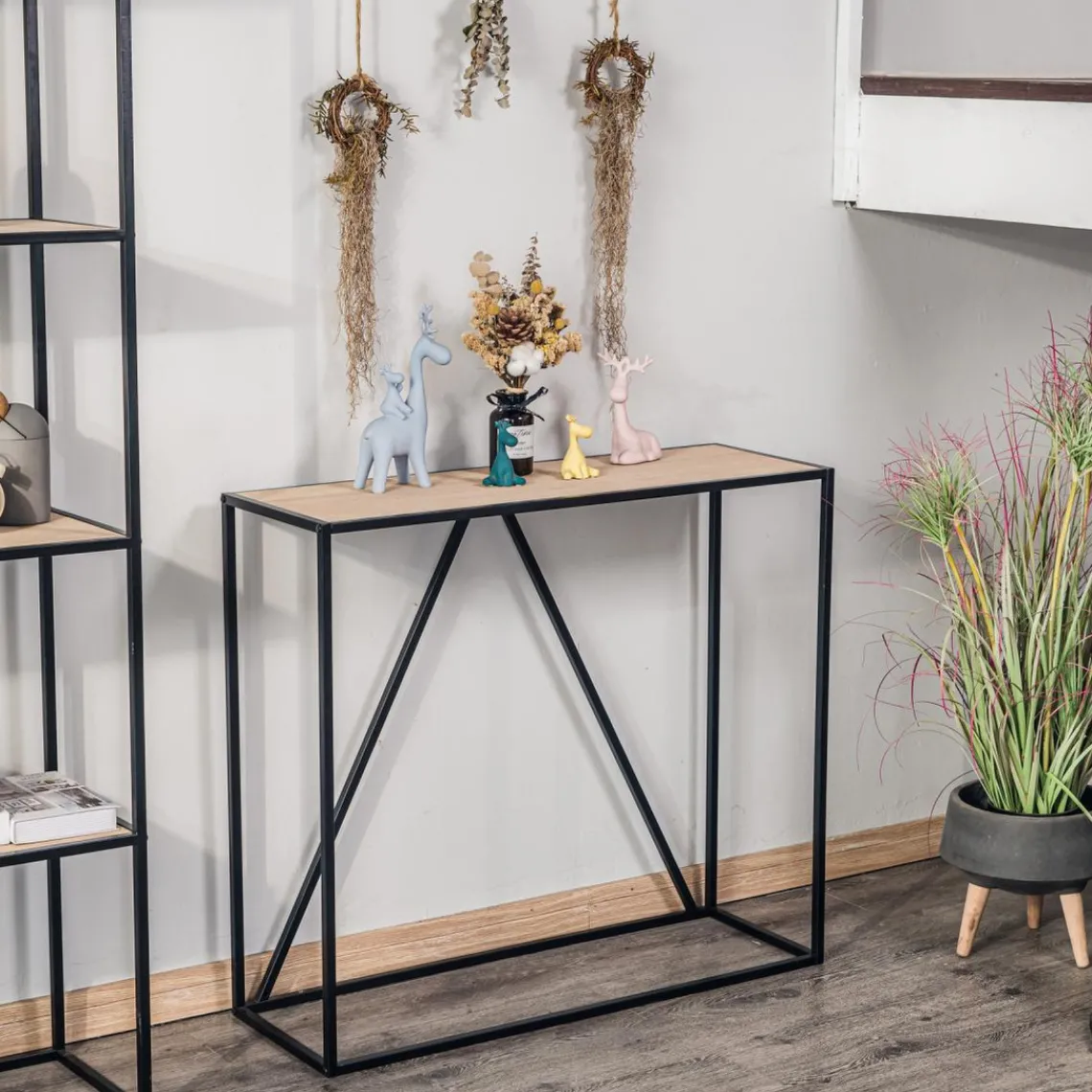 3S. x Home Console en métal et en bois Style Industriel Marron Online