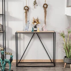 3S. x Home Console en métal et en bois Style Industriel Marron Online