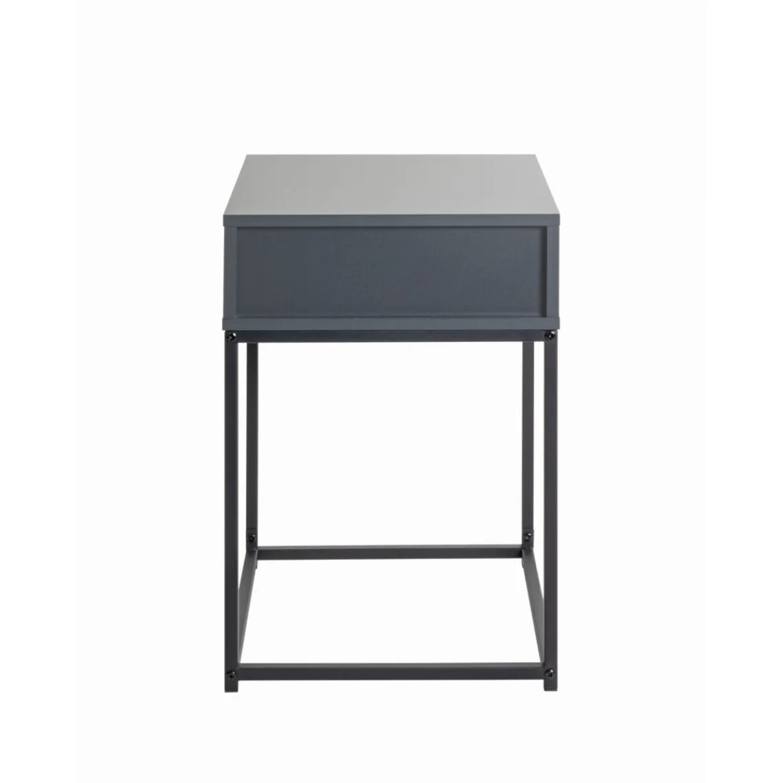 3S. x Home Console en panneau de particules avec décor en anthracite tube d'acier peint par poudrage en noir Sale