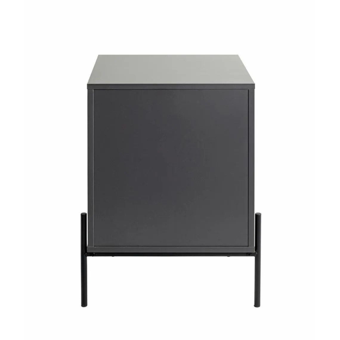 3S. x Home Console en tube d 'acier peint en noir par poudrage corps en MDF décor chêne naturel Clearance