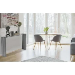 3S. x Home Console EQUILIBRIUM Métal Argent New