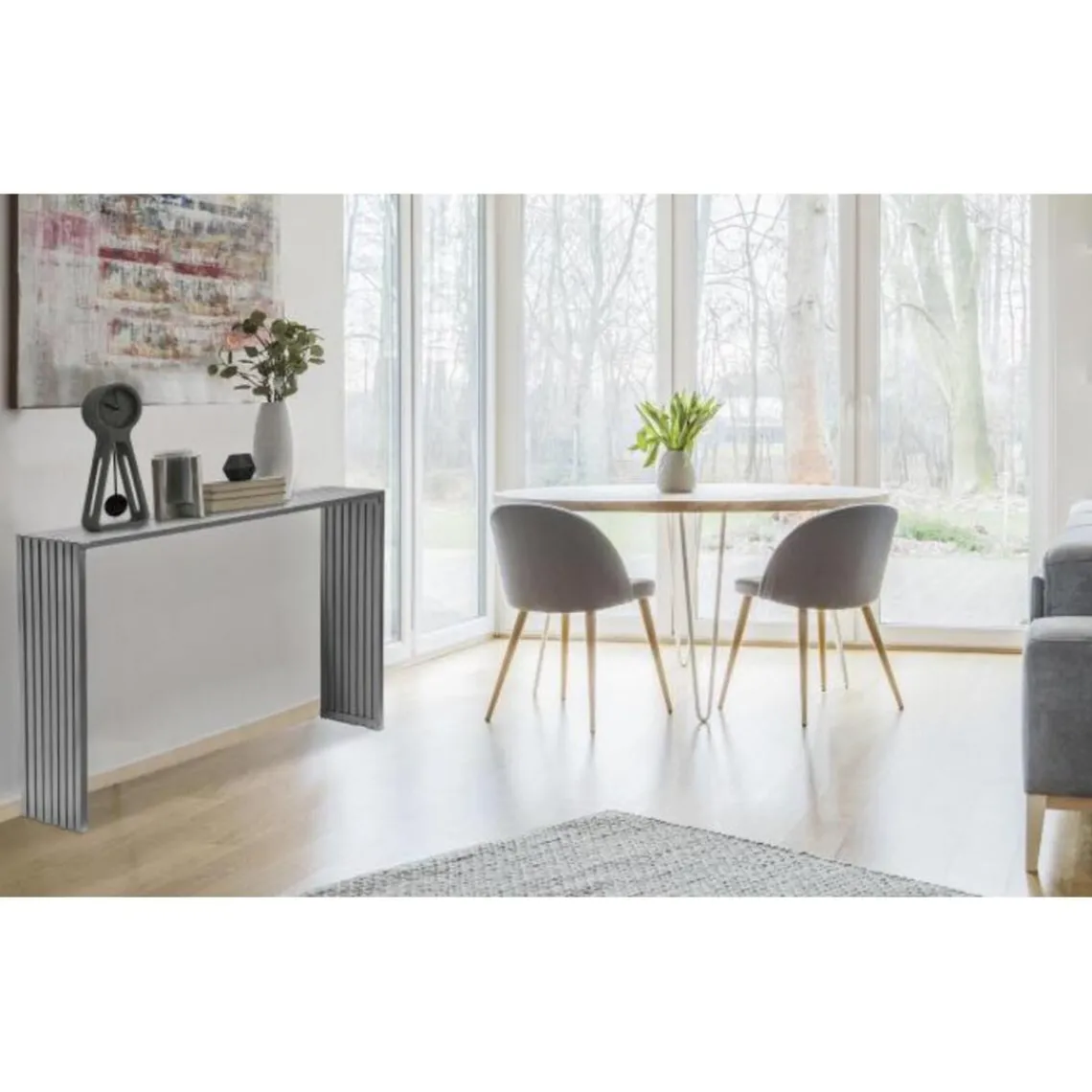 3S. x Home Console EQUILIBRIUM Métal Argent New