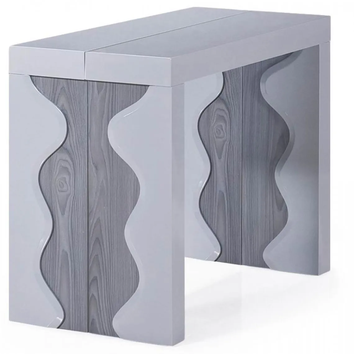 3S. x Home Console extensible chêne 250cm laque CHICAGO Gris Best