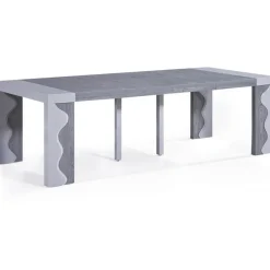 3S. x Home Console extensible chêne 250cm laque CHICAGO Gris Best