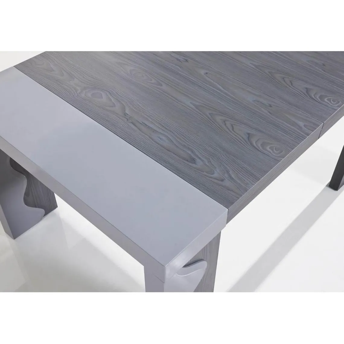 3S. x Home Console extensible chêne 250cm laque CHICAGO Gris Best