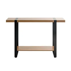 3S. x Home Console finition chêne et structure en acier Online