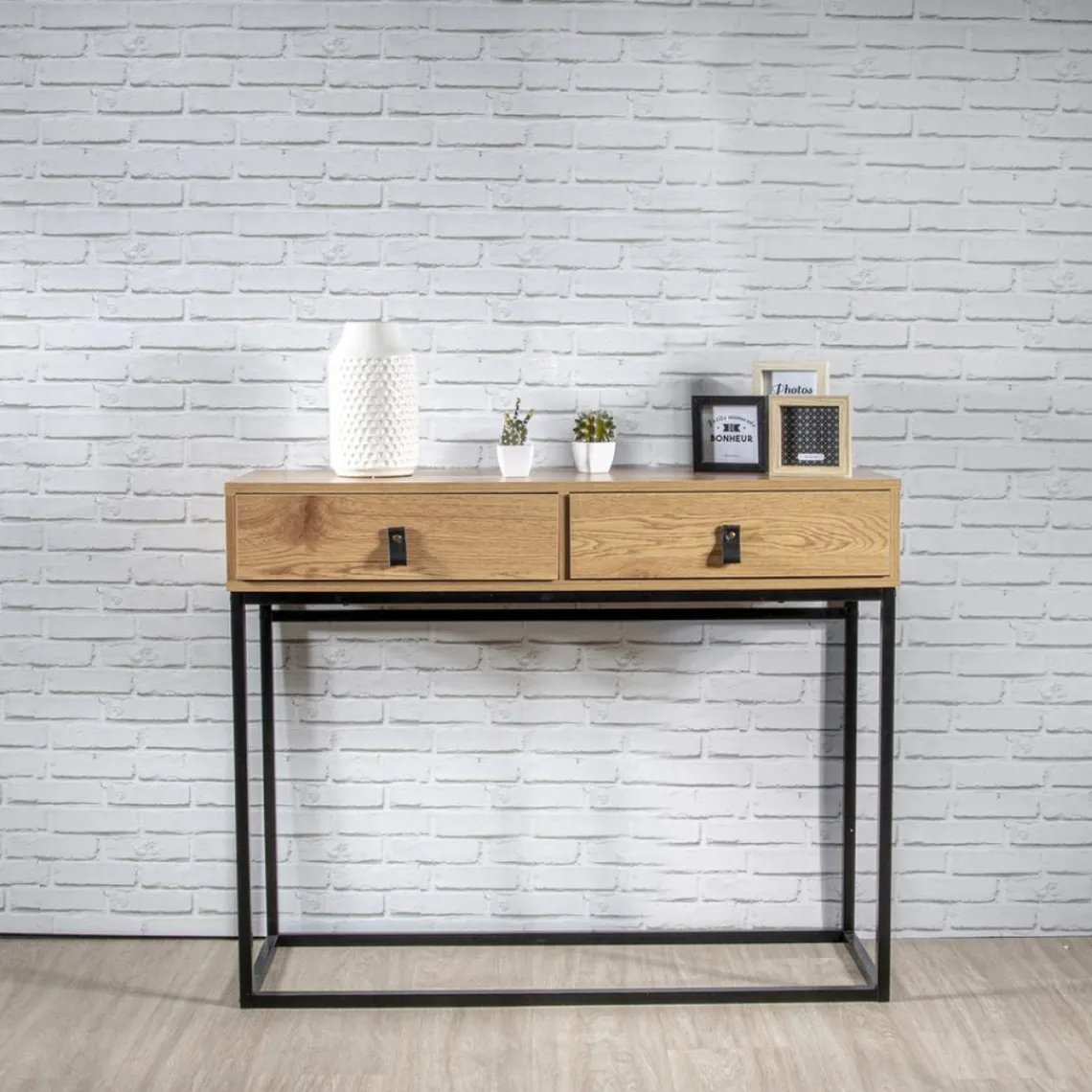 3S. x Home Console industrielle Bois et Métal SALMA Clearance