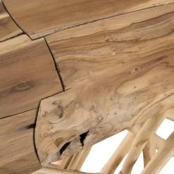 Macabane Console nature plateau bois Teck - pieds bois flotté - KELIA Online