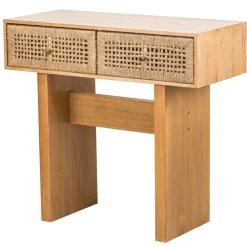 Nordlys Console Table Scandinave en Bois avec 2 Tiroirs Discount
