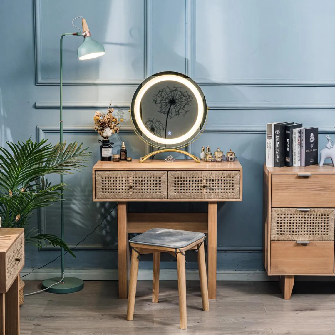 Nordlys Console Table Scandinave en Bois avec 2 Tiroirs Discount