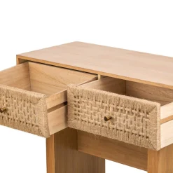 Nordlys Console Table Scandinave en Bois avec 2 Tiroirs Discount