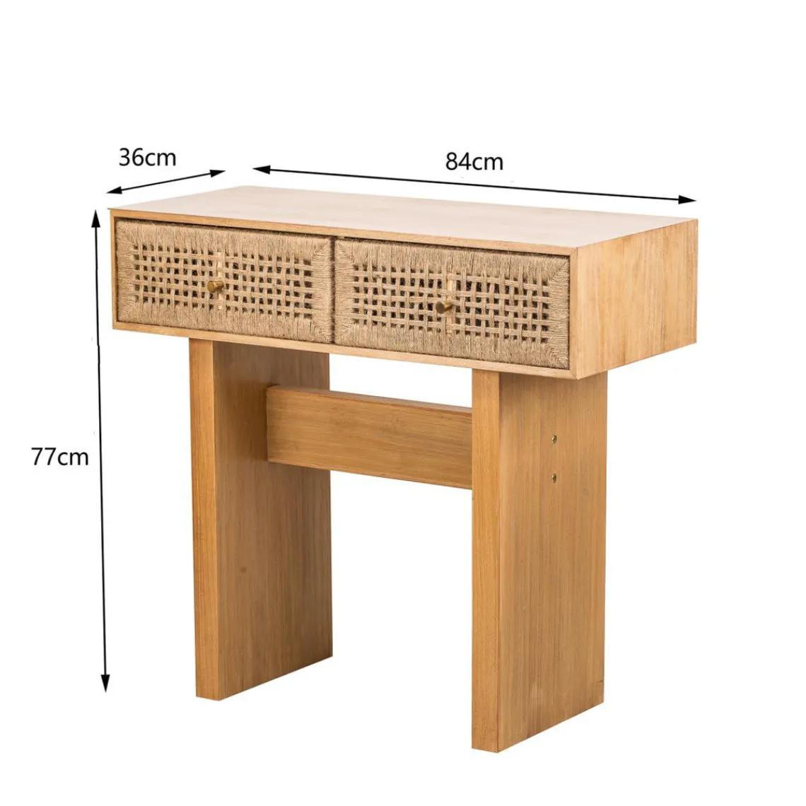Nordlys Console Table Scandinave en Bois avec 2 Tiroirs Discount
