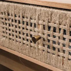 Nordlys Console Table Scandinave en Bois avec 2 Tiroirs Discount