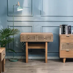 Nordlys Console Table Scandinave en Bois avec 2 Tiroirs Discount