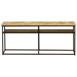 Zago Console teck recyclé 120cm Noir Sale