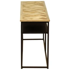 Zago Console teck recyclé 120cm Noir Sale