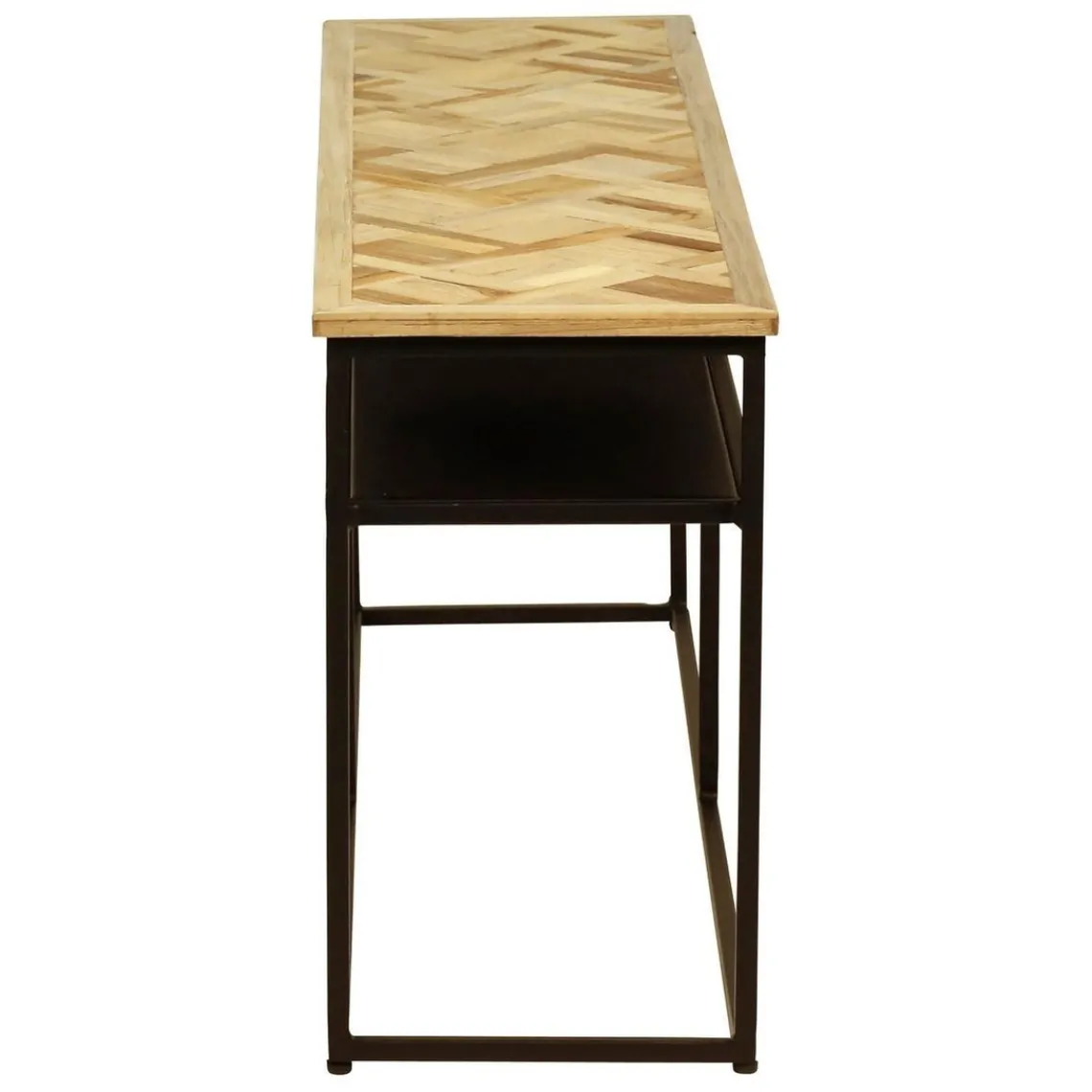 Zago Console teck recyclé 120cm Noir Sale