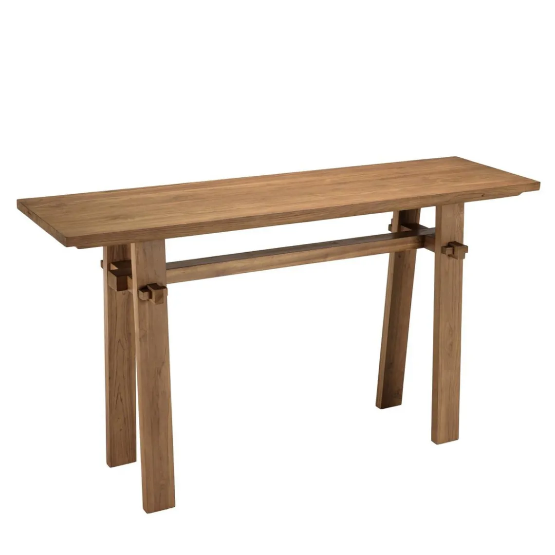 Macabane Console 140x40cm en bois de teck recyclé Discount