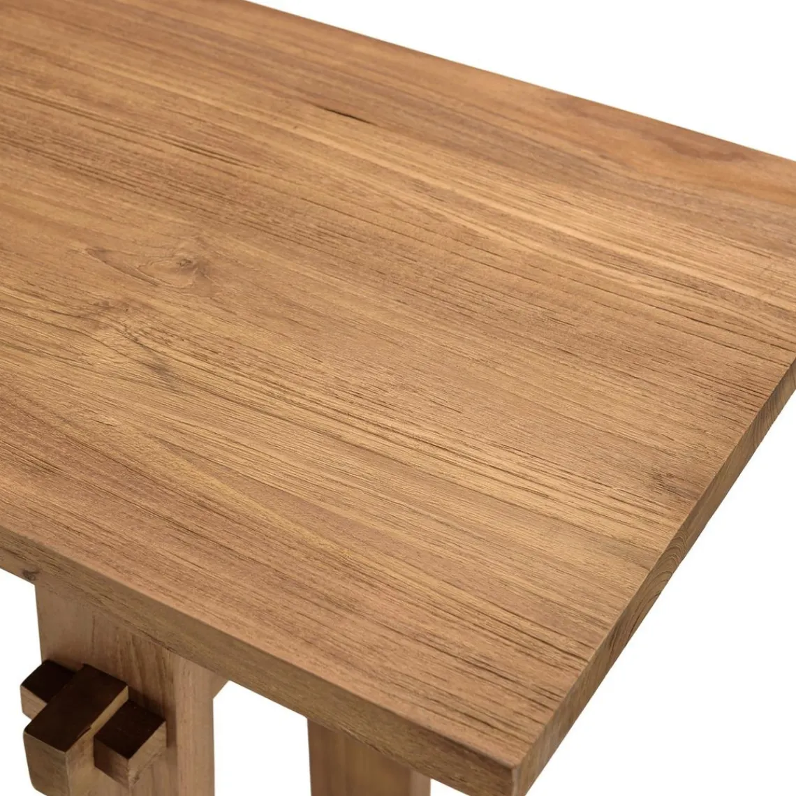 Macabane Console 140x40cm en bois de teck recyclé Discount