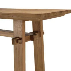 Macabane Console 140x40cm en bois de teck recyclé Discount