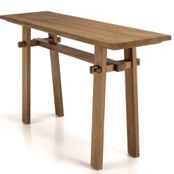 Macabane Console 140x40cm en bois de teck recyclé Discount
