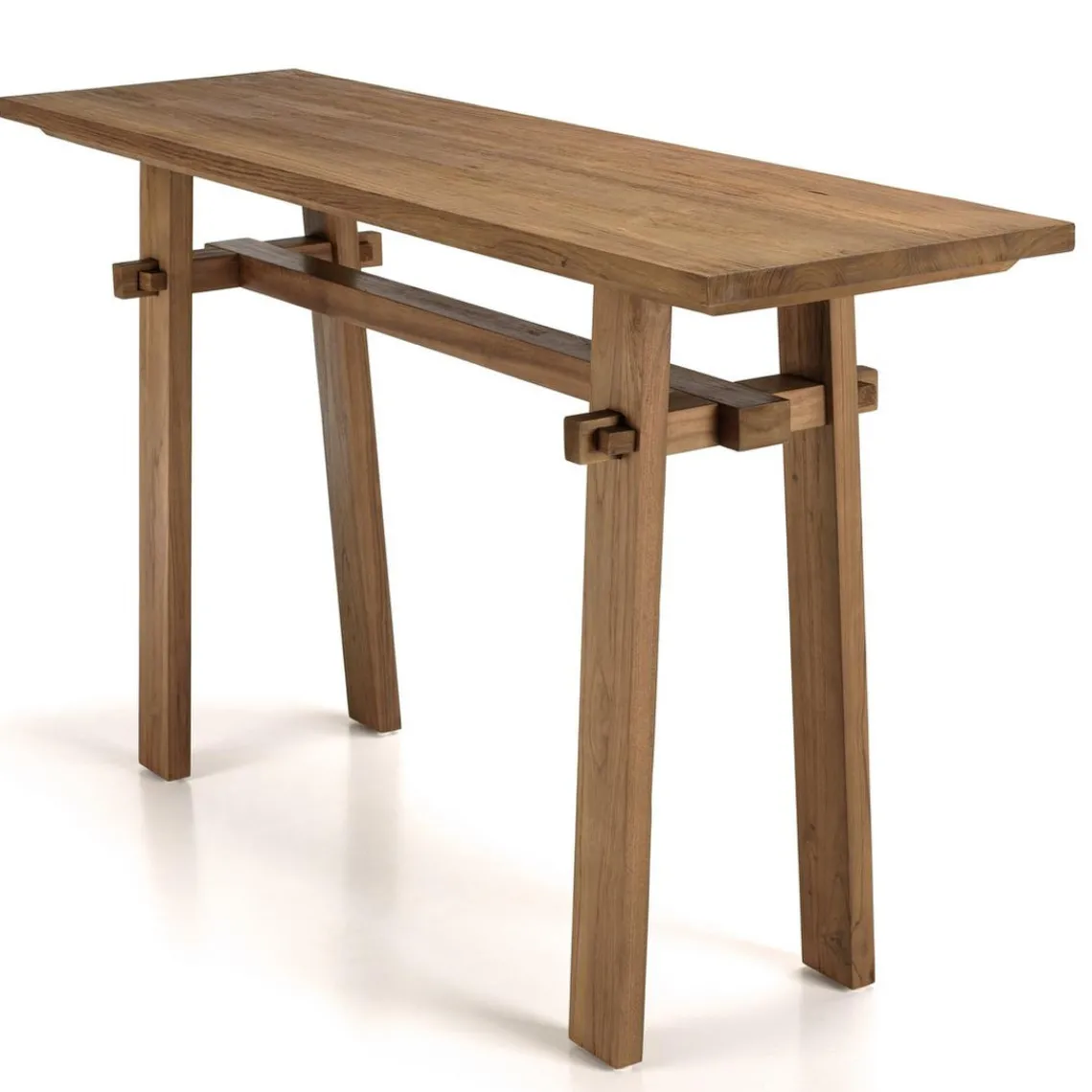 Macabane Console 140x40cm en bois de teck recyclé Discount