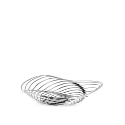 Alessi Corbeille à fruits argentée en acier Elvira Sale