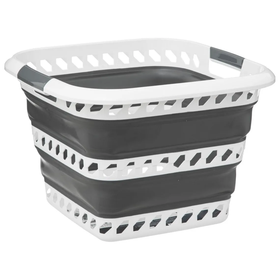3S. x Home Corbeille à linge pliable 40L gris et blanc Online