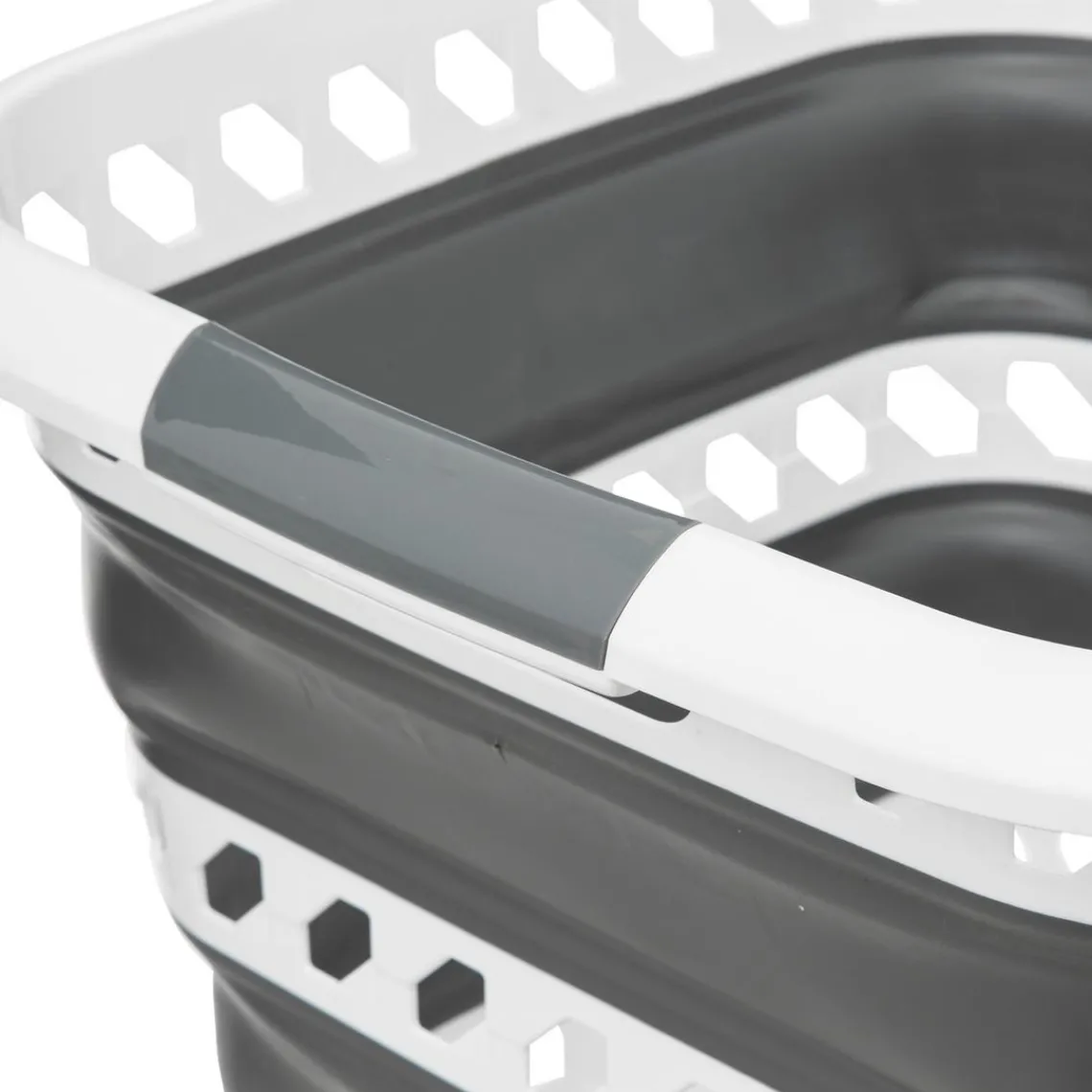 3S. x Home Corbeille à linge pliable 40L gris et blanc Online