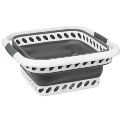 3S. x Home Corbeille à linge pliable 40L gris et blanc Online