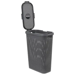 3S. x Home Corbeille Slim 40L Gris BETON/Rotin Outlet